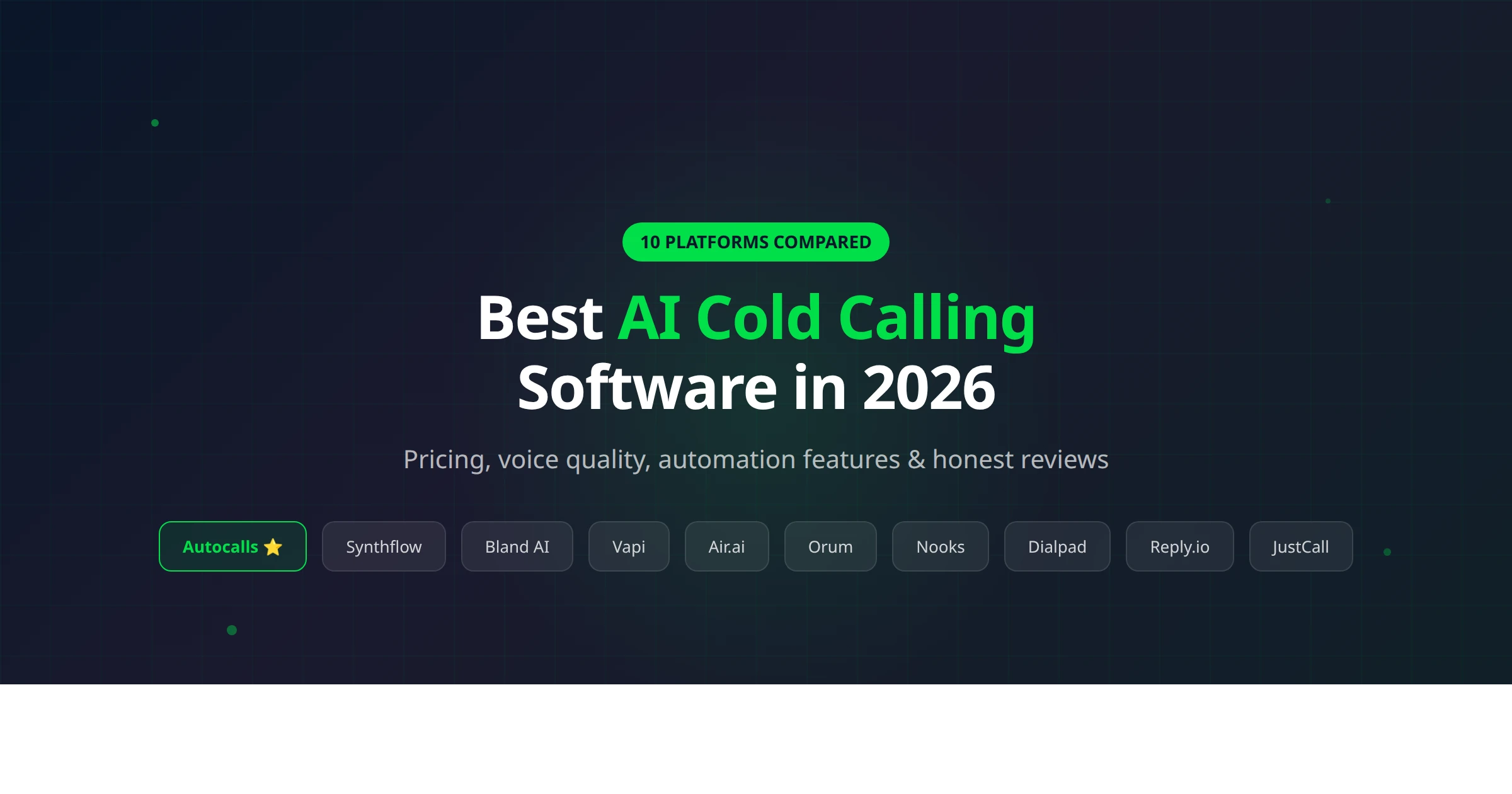 Best AI Cold Calling Software in 2026: 10 Platforms Compared
